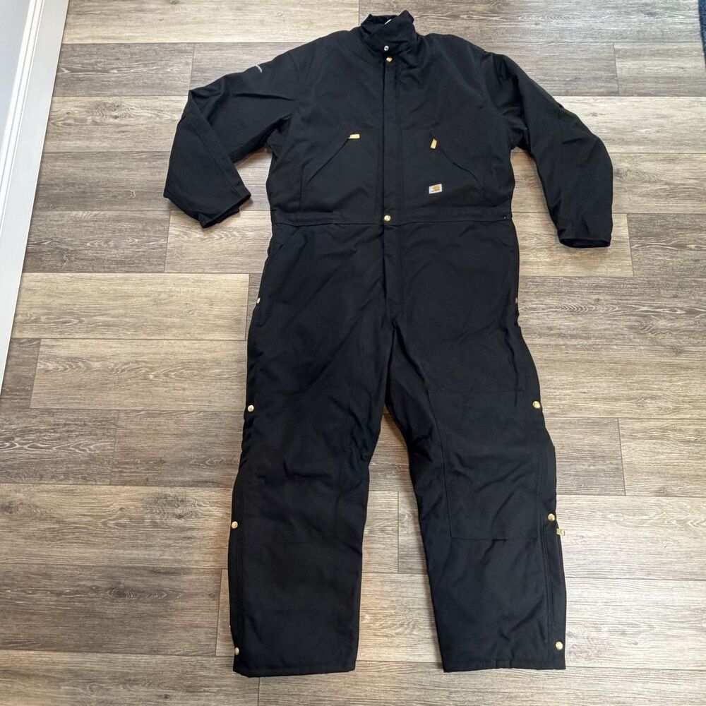 Carhartt Coveralls Mens 48 Regular Black Extremes Insulated Workwear X06-BLK